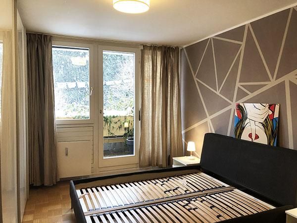 München, Solln, Wohnung, extravagante ruhige vollmöblierte 2-Zimmerwohnung 78 qm im 1-OG, Wohnrichtung Garten mit großem Balkon & Lift