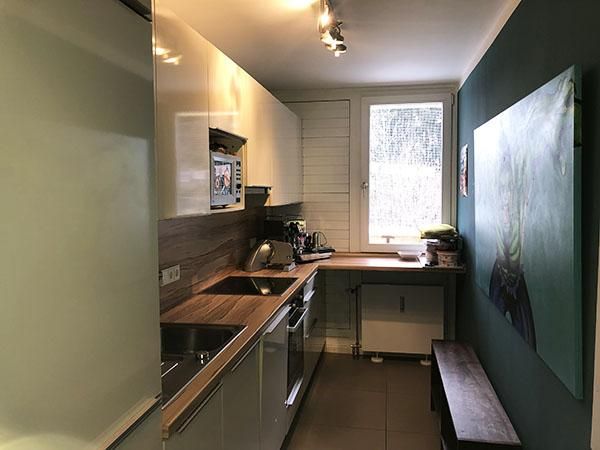 München, Solln, Wohnung, extravagante ruhige vollmöblierte 2-Zimmerwohnung 78 qm im 1-OG, Wohnrichtung Garten mit großem Balkon & Lift