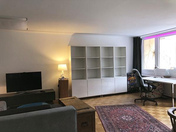 München, Solln, Wohnung, extravagante ruhige vollmöblierte 2-Zimmerwohnung 78 qm im 1-OG, Wohnrichtung Garten mit großem Balkon & Lift