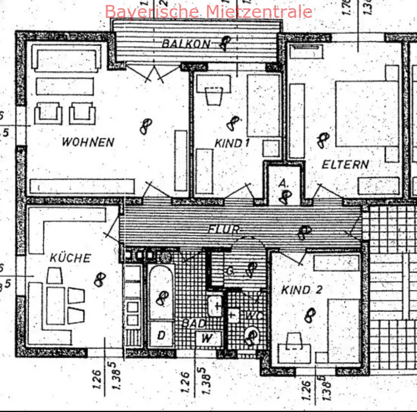 ***BAYERISCHE MIETZENTRALE: Freundliche 4-Zimmer-Wohnung mit Balkon!!!***