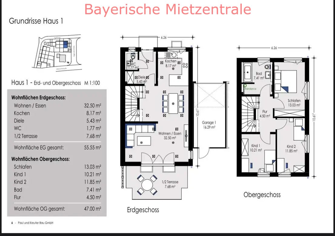 ***BAYERISCHE MIETZENTRALE: Geräumiges Reiheneckhaus mit 5 Zimmer in Buchloe-Lindenberg!!!***