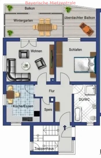 ***BAYERISCHE MIETZENTRALE: Idyllisch gelegene 2-Zimmer-Wohnung in Landshut, Achdorf!!!***
